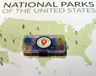 Personalized US National Park Map: Push Pin Travel Tracker