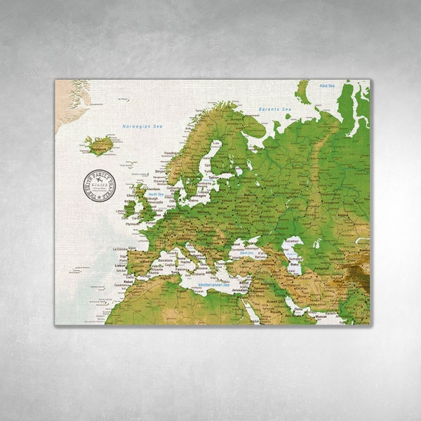 Карта Европы с булавками, Push Pin Карта путешествий по Европе, Карта Европы, Холст Карта Европы, Карта путешествий ЕС, Карта путешествий по Европе с 1,000 Pin