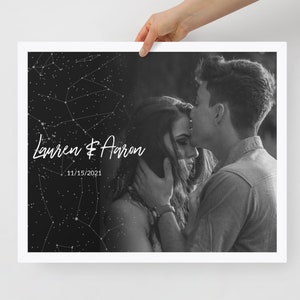 Custom 1st Anniversary Paper Gift, Star Map, Picture, For Wife, For Husband, 1 Year Anniversary, First Anniversary, Custom Map