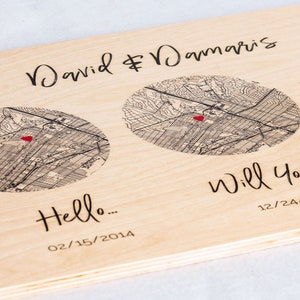 Wood Custom 5th Anniversary Gift, Wood Anniversary Gift For Him, Wood Anniversary Gift For Her, Wood Anniversary, 5 Year Anniversary Gift