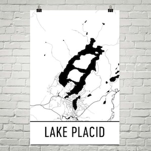 Lake Placid, Nueva York, Whiteface, Adirondack, decoración de Adirondack, lago espejo, impresión de NY Lake Placid, estado de Nueva York, Lake Placid, cabina de arte