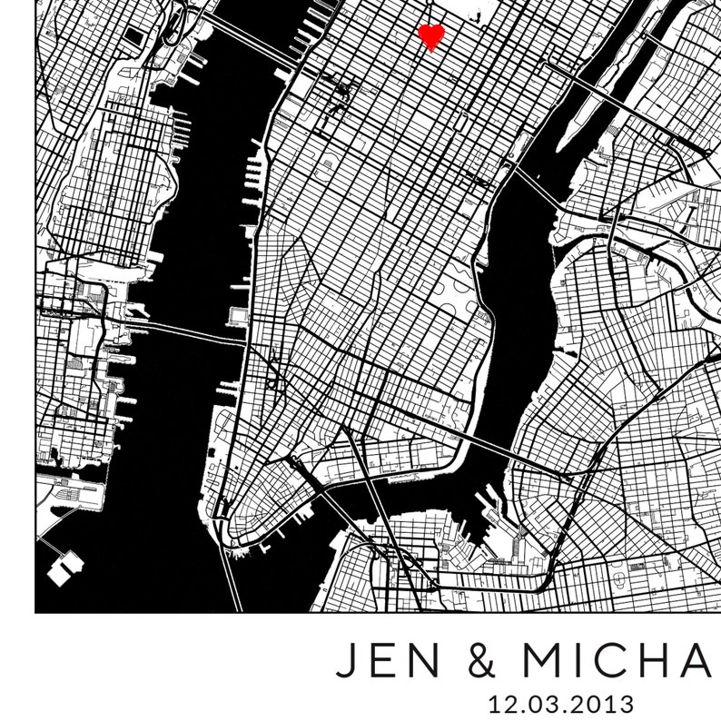 1 Year Anniversary Gift For Husband, 1 Year Anniversary Gift For Wife, Poster, Anniversary Gift, Personalized Map, Paper 画像 2