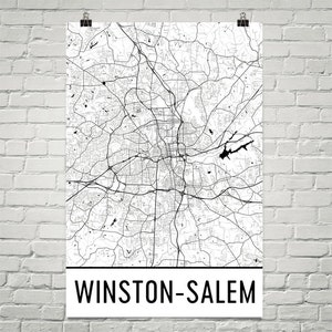 Winston Salem Karte, Winston Salem Kunst, Winston Salem Druck, Winston Salem NC Kunst Poster, Winston Salem Wandkunst, Geschenk, Dekor, Kunst