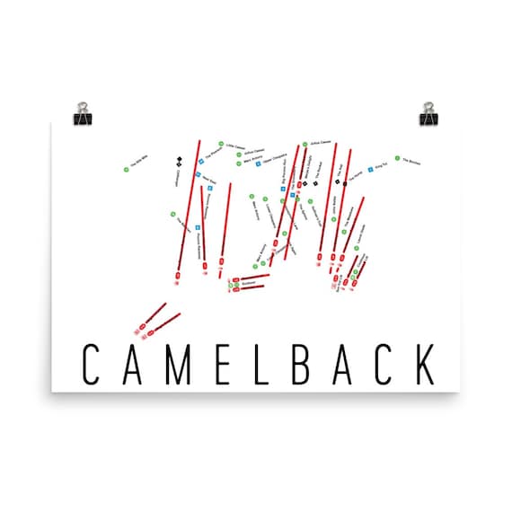 Camelback Ski Resort Trail Map Camelback Ski Map Art Camelback Pennsylvania Camelback Trail | Etsy  Australia