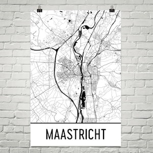 Mapa de Maastricht, arte de Maastricht, Maastricht impresión, póster de Maastricht, Maastricht pared arte, Países Bajos regalo, mapa de Países Bajos, decoración holandesa