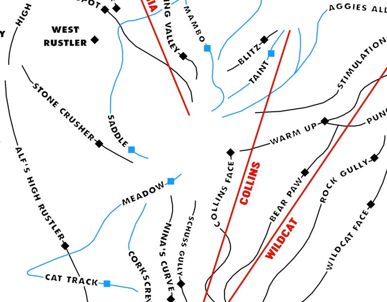 Alta Ski Map Art Alta Utah Ski Utah Alta Trail Map Alta Etsy