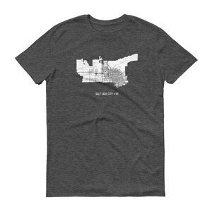 Camisa, Salt Lake City UT, de Salt Lake City Salt Lake City camiseta, regalo de Salt Lake City, Salt Lake City, mapa SLC Utah Tee Shirt, Utah, arte