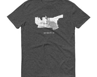 Salt Lake City Map Shirt: Utah Street Art Tee