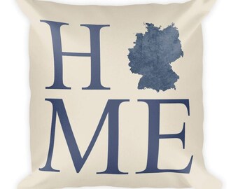Germany Map Pillow: German Home Decor Throw Cushion