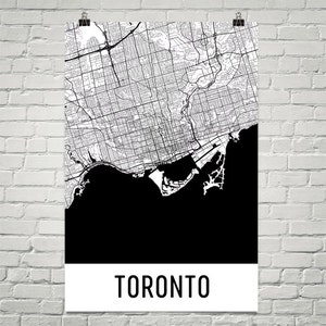 Toronto Map Art Print, Toronto ON Art Poster, Toronto Wall Art, Map of Toronto, Toronto Print, Gift, Birthday, Decor, Modern, Art