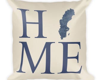 Sweden Map Pillow: Modern Swedish Home Decor