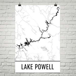 Lake Powell de Arizona, Utah Lake Powell, Arizona mapa, Utah Decor, lago Lago mapa, Arizona arte, Powell arte, Casa Decor, casa barco, desierto