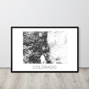 Colorado Topographic Map, Map of Colorado, CO Map, Colorado Decor, Colorado Wall Map, Colorado Art, Topographic