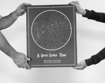 Custom Star Map Print – Personalized Anniversary Gift, Night Sky Poster