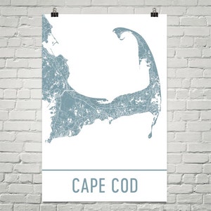 Cape Cod-Karte, Cape Cod Wandkunst, Cape Cod, Cape Cod Druck, Karte von Cape Cod, Cape Cod MA Kunst Poster, Geschenk, Geburtstag, Dekor, moderne, Kunst