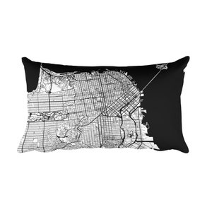 San Francisco Pillow, San Francisco Decor, San Francisco Throw Pillow, San Francisco Gift, Map, San Francisco Art, San Francisco CA image 1