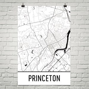 Princeton Map, Princeton Art, Princeton Print, Princeton NJ Poster, Princeton Wall Art, Princeton Gift, Map of Princeton, Princeton Decor