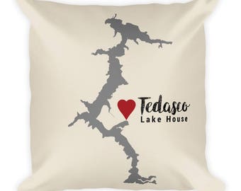 Custom Lake House Pillow: Personalized Family Vacation Home Art