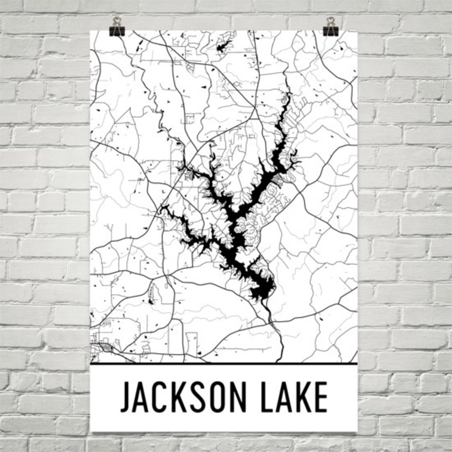 Jackson Lake Jackson Lake GA Jackson Lake Map Etsy