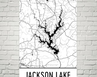 Jackson Lake Ga Map Jackson Lake Georgia Jackson Lake Ga Jackson Lake Map | Etsy