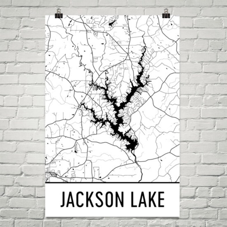 Jackson Lake Jackson Lake GA Jackson Lake Map Etsy