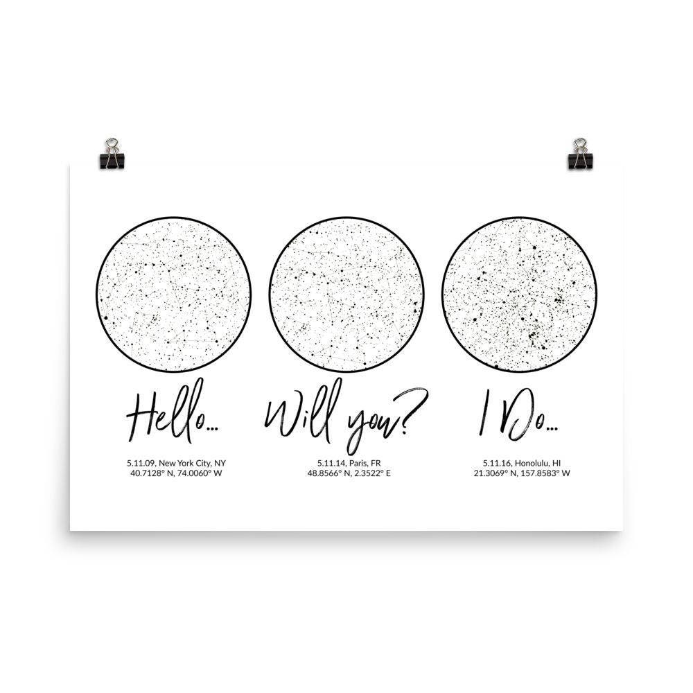 Anniversary Gift for Woman Hello Will You I Do Second Etsy UK