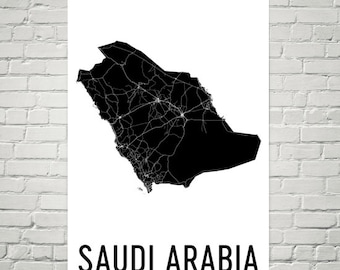 Saudi Arabia Map, Map of Saudi Arabia, Saudi Art, Saudi Arabia Poster, Saudi Arabia Wall Art, Saudi Arabia Poster, Saudi Arabia Gifts, Decor