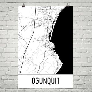 Ogunquit Maine, Ogunquit ME, Ogunquit Map, Maine Map, Maine Gift, Ogunquit Art, Maine Art, Maine Decor, Ogunquit Print, Ogunquit Art Poster image 1