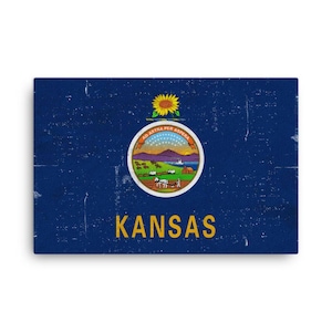 Kansas Flag Art: State Pride Poster or Canvas Print