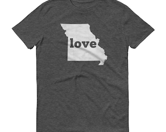 Camiseta "Amor de Missouri": Camiseta de orgullo estatal, regalos de Missouri