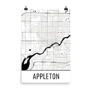 Appleton Map, Appleton Art, Appleton Print, Appleton WI Poster, Appleton Wall Art, Map of Appleton, Appleton Gift, Appleton Decor, Map Art