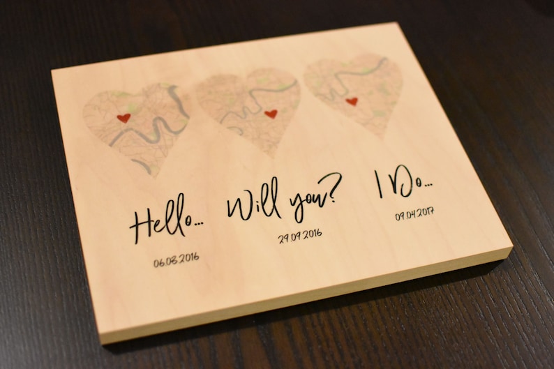 Wood Anniversary Gift for Him Personalized Gift Wood Etsy