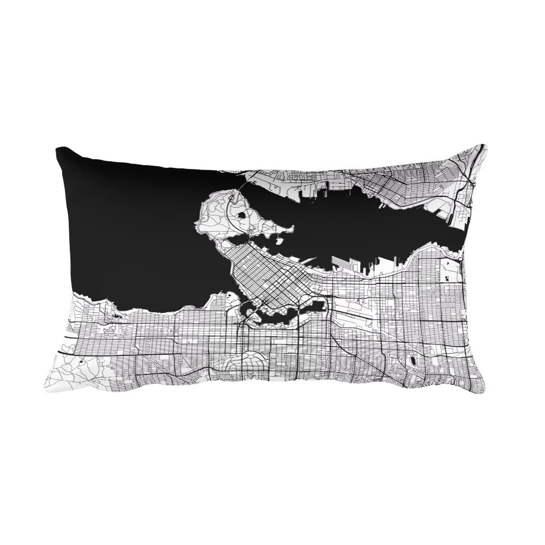 Vancouver Pillow, Vancouver Decor, Vancouver Throw Pillow, Vancouver Gift, Vancouver Map