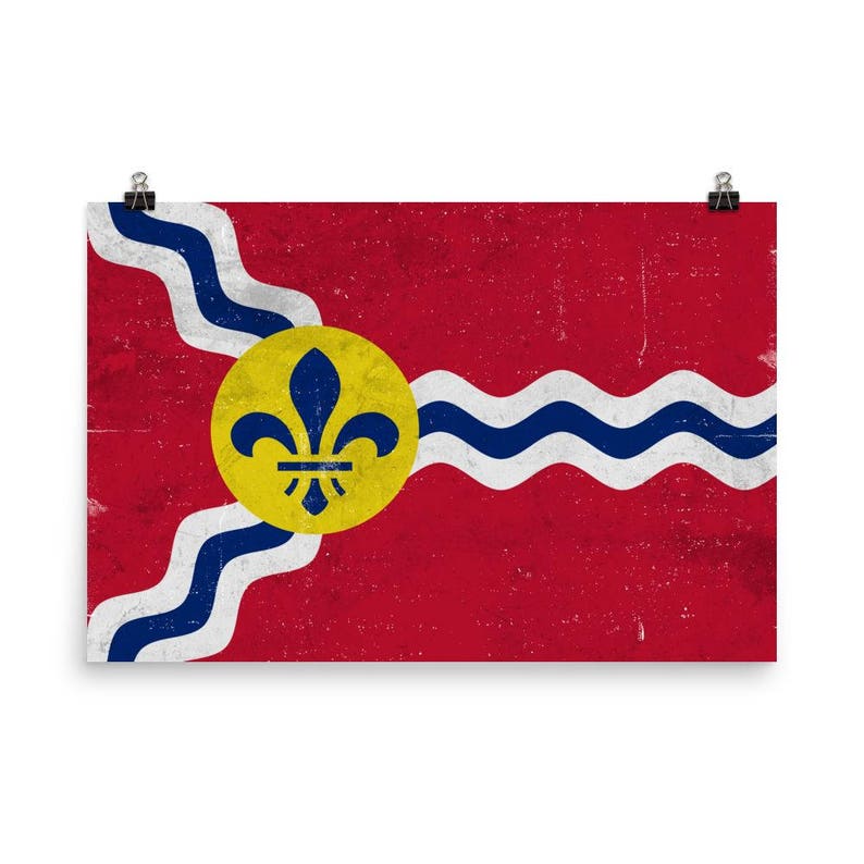 St. Louis Flag St. Louis Flag Art St. Louis MO St. Louis | Etsy
