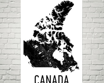 Canada Street Map Art Print: Modern Wall Decor