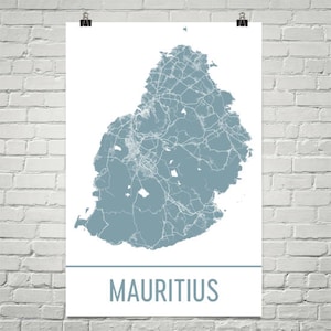 Mauritius Map, Mauritius Art, Mauritius Print, Mauritius Island Poster, Mauritius Gifts, Map of Mauritius, Mauritius Honeymoon, Indian Ocean
