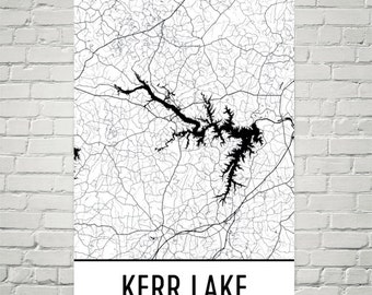 Map Of Kerr Lake Nc Kerr Lake Map | Etsy