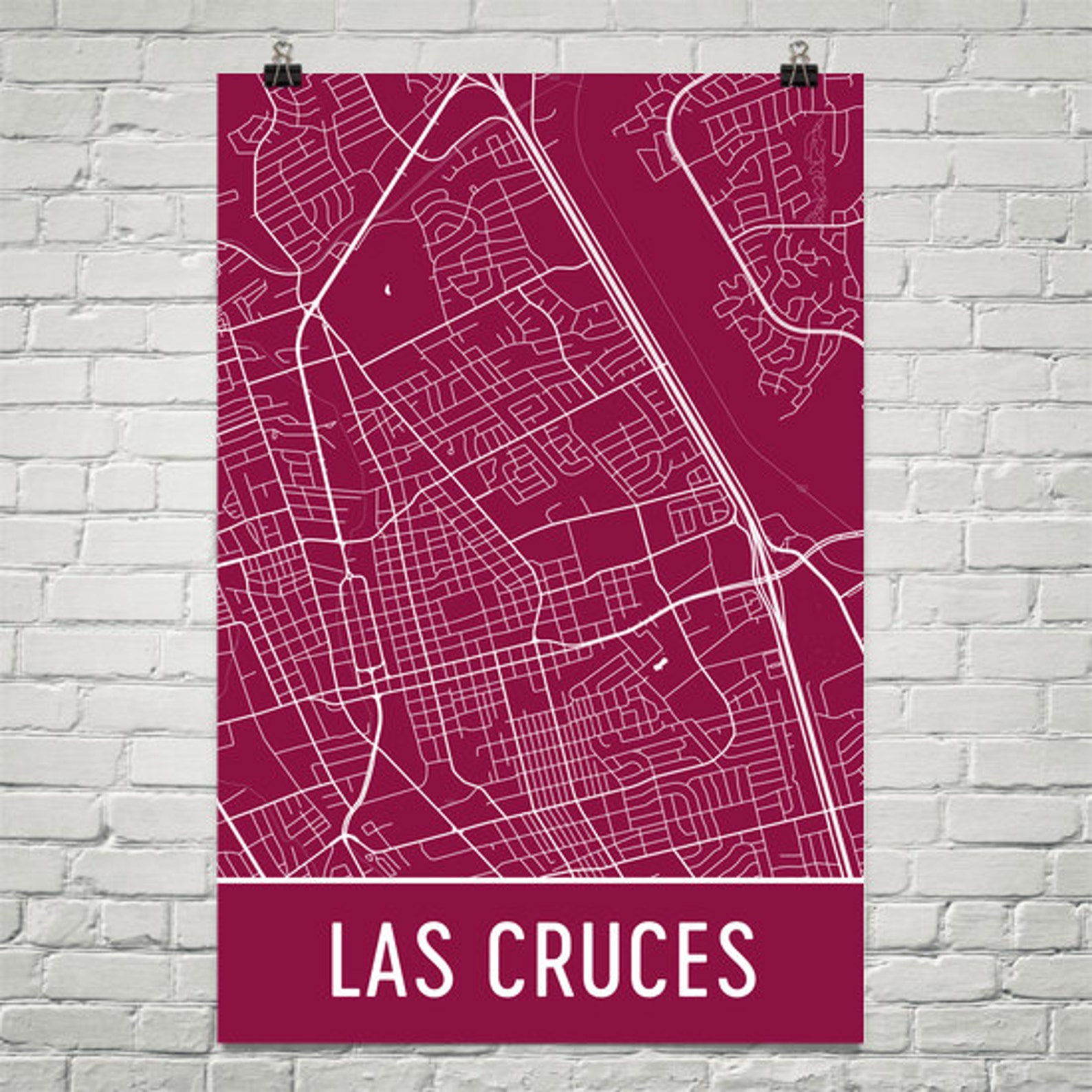 Las Cruces Map Las Cruces NM Art Las Cruces Print Las - Etsy