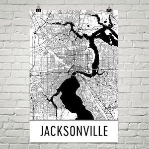 Jacksonville Map, Jacksonville Art, Jacksonville Print, Jacksonville FL Poster, Jacksonville Wall Art, Map of Jacksonville, Print, Gift, Art