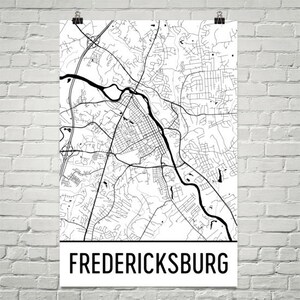 Fredericksburg Map, Fredericksburg Art, Fredericksburg Print, Fredericksburg VA Poster, Wall Art, Gift, Map of Virginia, Virginia Decor