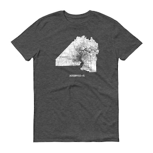 Jacksonville Shirt, Jacksonville, FL, Jacksonville TShirt, Jacksonville Gift, Jacksonville Tee, Jacksonville kaart, Florida Shirt, Florida kaart