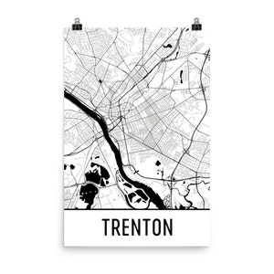Trenton Map, Trenton Art, Trenton Print, Trenton NJ Poster, Trenton Wall Art, Map of Trenton, Trenton Map Art, Trenton Decor, Trenton Gift