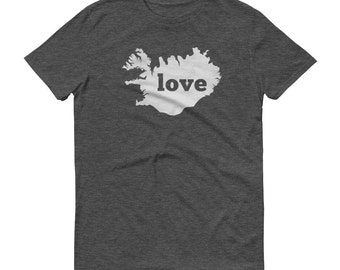 Iceland, Iceland Shirt, Icelandic Clothing, Iceland T Shirt, Iceland TShirt, Iceland Map, Icelandic Gifts, Made in Iceland, Love Shirt