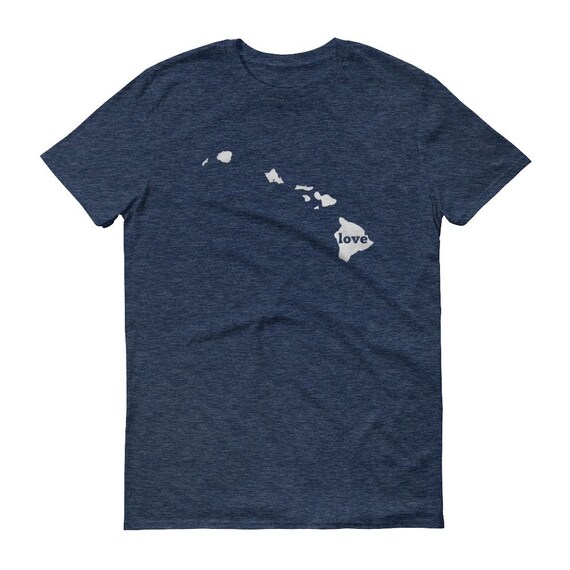 ハワイ ラブ Tシャツ：州プライドマップ Tシャツ - Etsy 日本