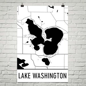 Lake Washington Minnesota, Lake Washington MN Minnesota Kunst, Minnesota Dekor, See-Karte, Washington MN Lake Cottage Dekor, Minnesota Karte
