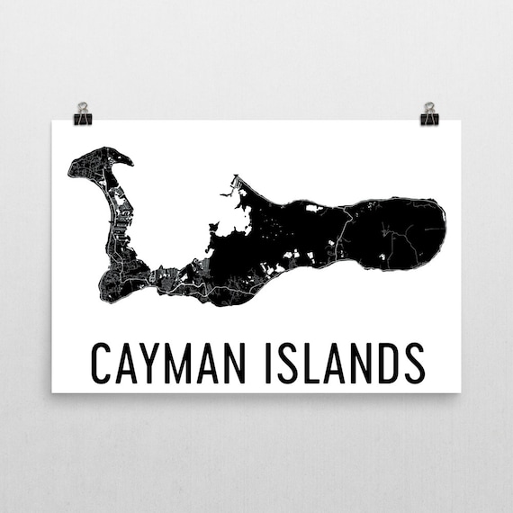 Wall Art Map of Cayman Islands Cayman Poster Cayman Islands Map Cayman Island Gift Cayman Decor Grand Cayman Art Cayman Islands Print