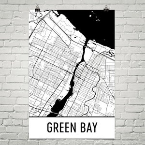 Green Bay Karte, Green Bay Kunst, Green Bay Druck, Green Bay WI Poster, Green Bay Wandkunst, Green Bay Geschenk, Karte von Green Bay, Green Bay-Dekor