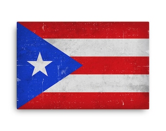 Puerto Rico Flag Art: Canvas Print or Poster