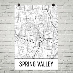 Spring Valley Ny Map Spring Valley Map Print Spring Valley Map Poster Wall Art Ny | Etsy  Australia