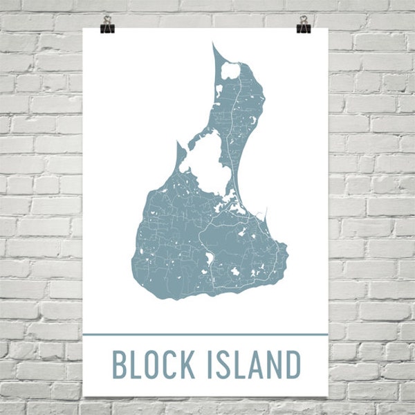 Block Island Map, Block Island Art, Block Island Print, Block Island RI Poster, Block Island Wall Art, Map of Block Island, Gift, Decor, Art